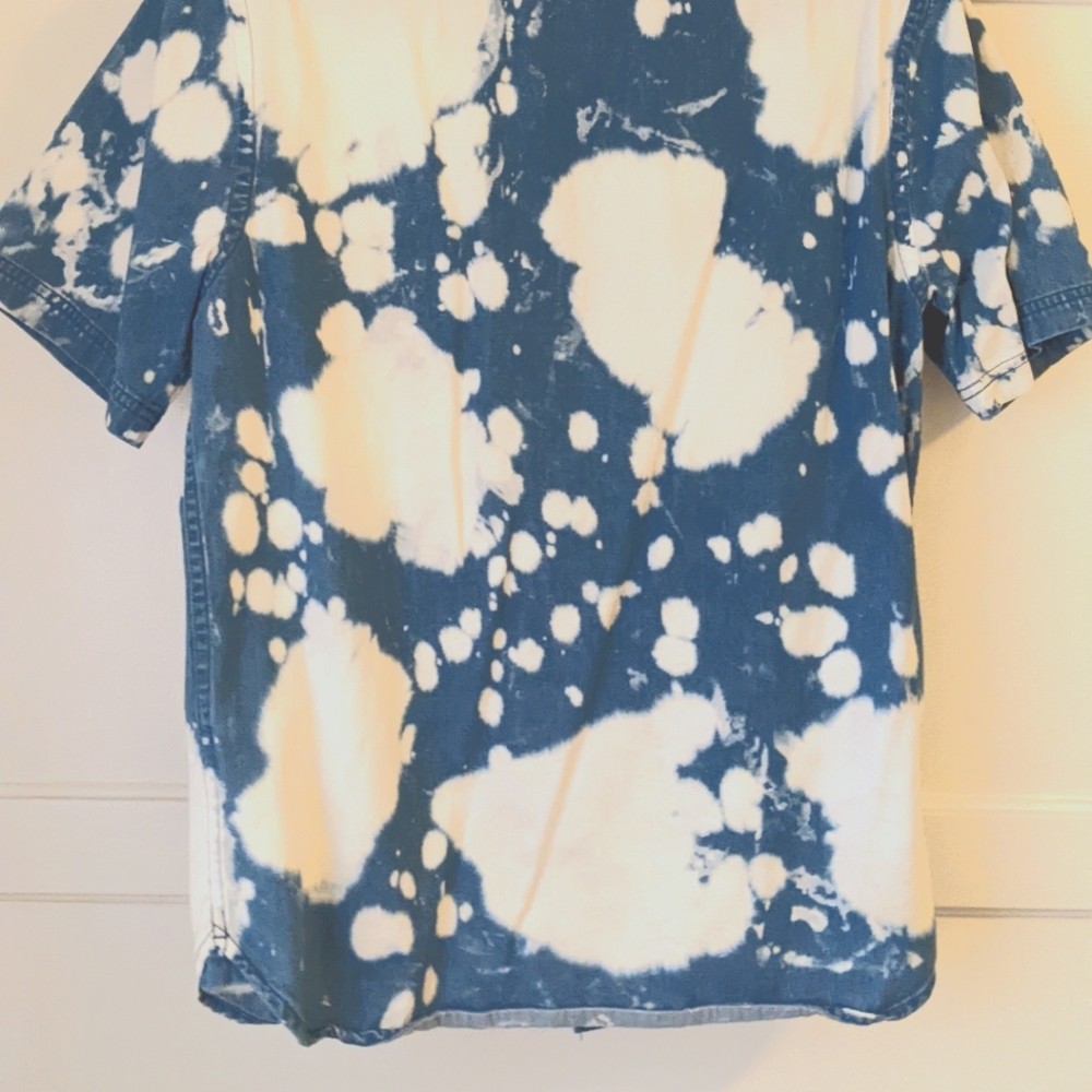 Urban denim shirt bleach pattern